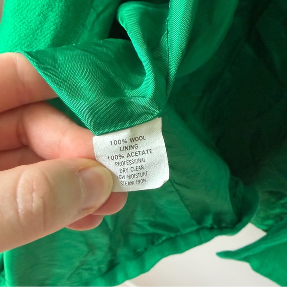 Vintage Alfred Dunner Women’s Wool Blazer Green Size 16 - Picture 5 of 15